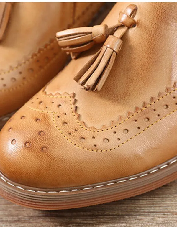 Classic Tassel Carved Vintage Oxford Shoes