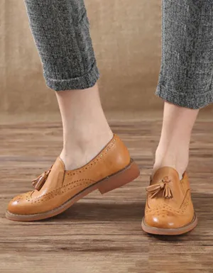 Classic Tassel Carved Vintage Oxford Shoes