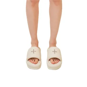 Compass Cross Classic White Slipper