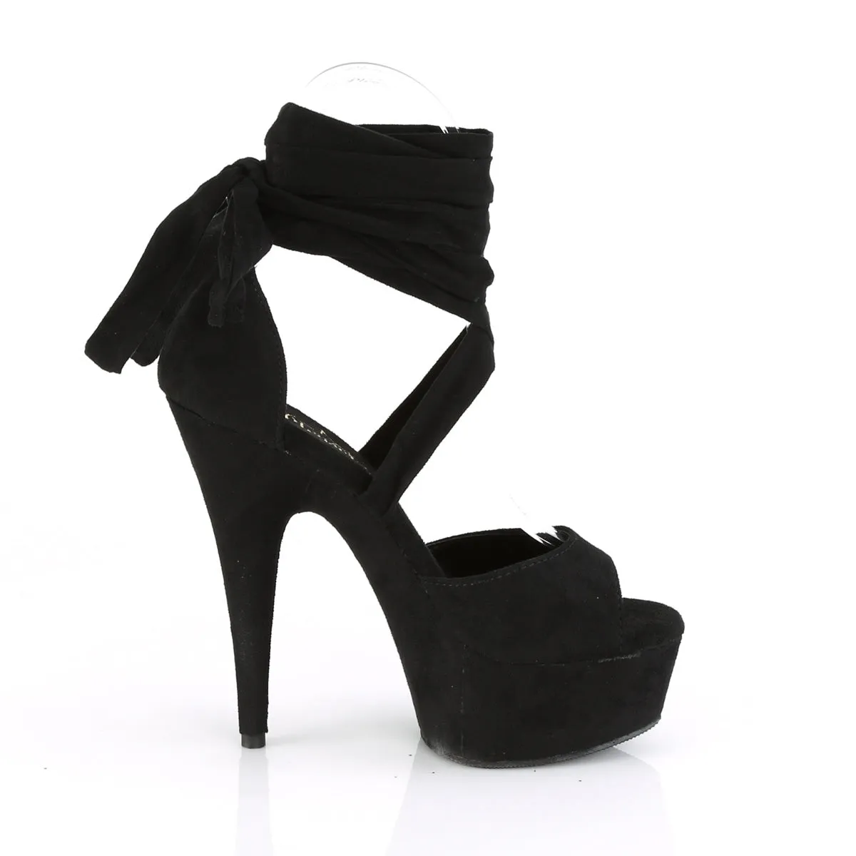 Criss Cross Ankle Wrap Sandals Black