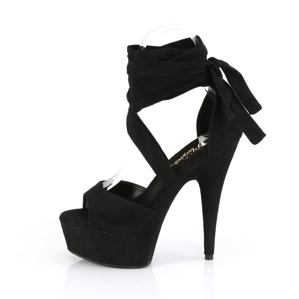 Criss Cross Ankle Wrap Sandals Black