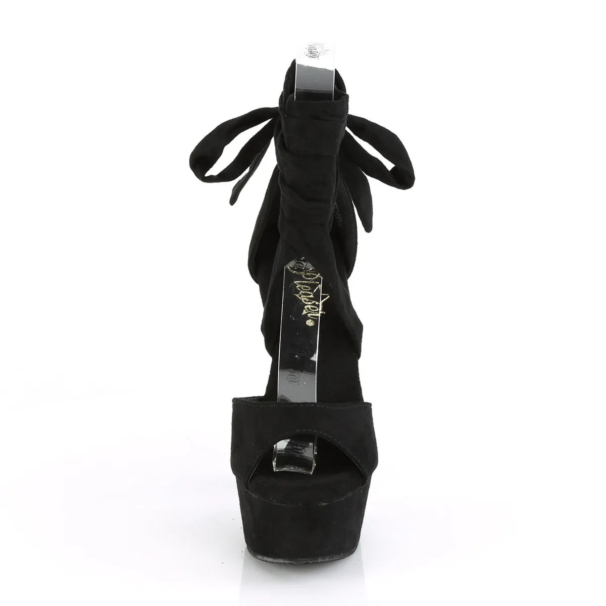 Criss Cross Ankle Wrap Sandals Black