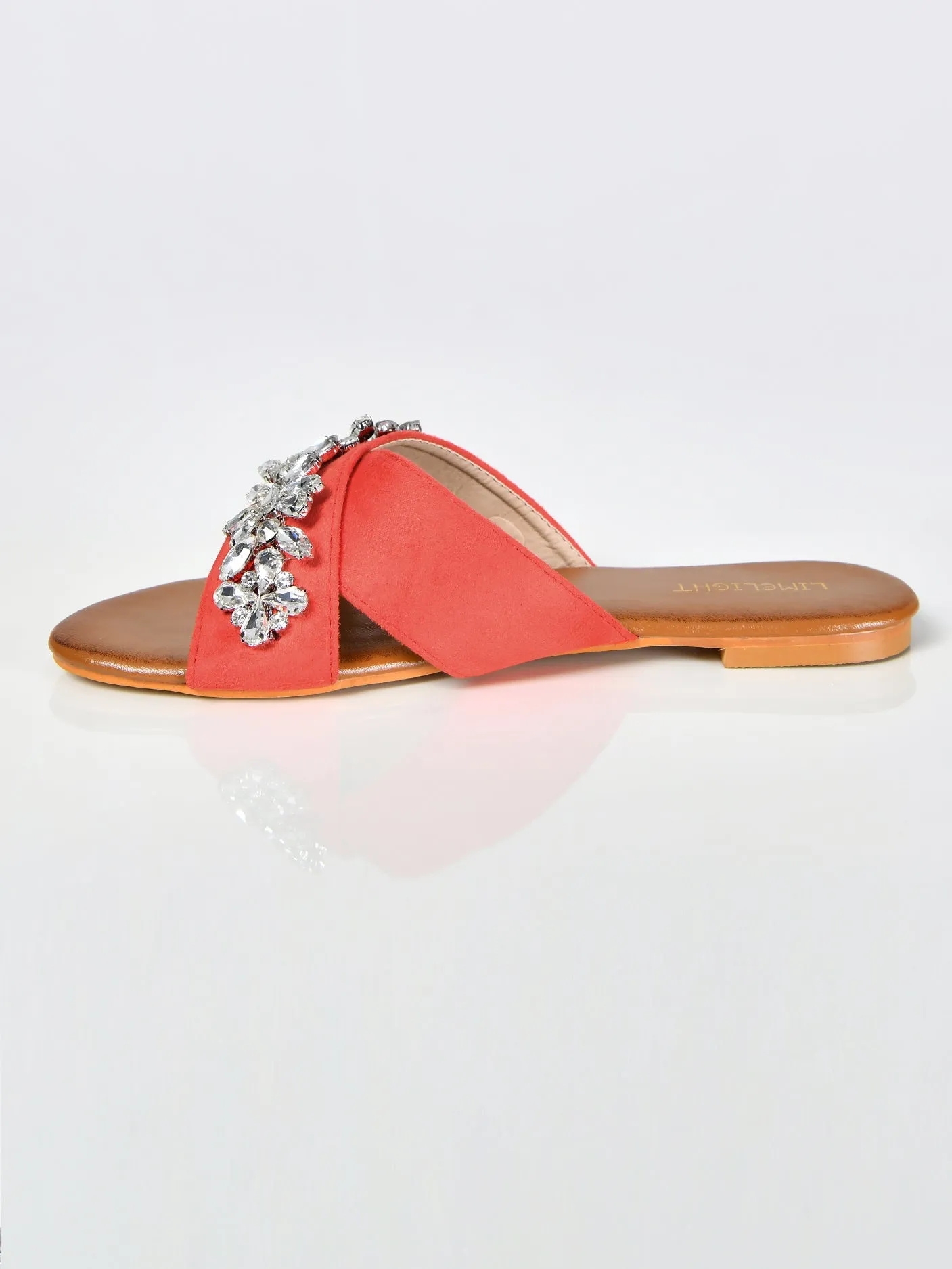 Cross Stone Sandals-Red