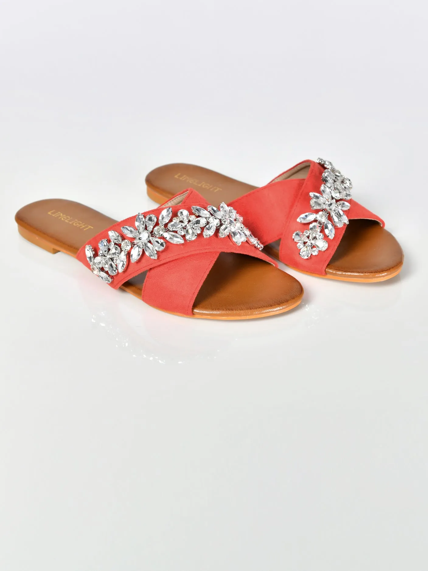 Cross Stone Sandals-Red