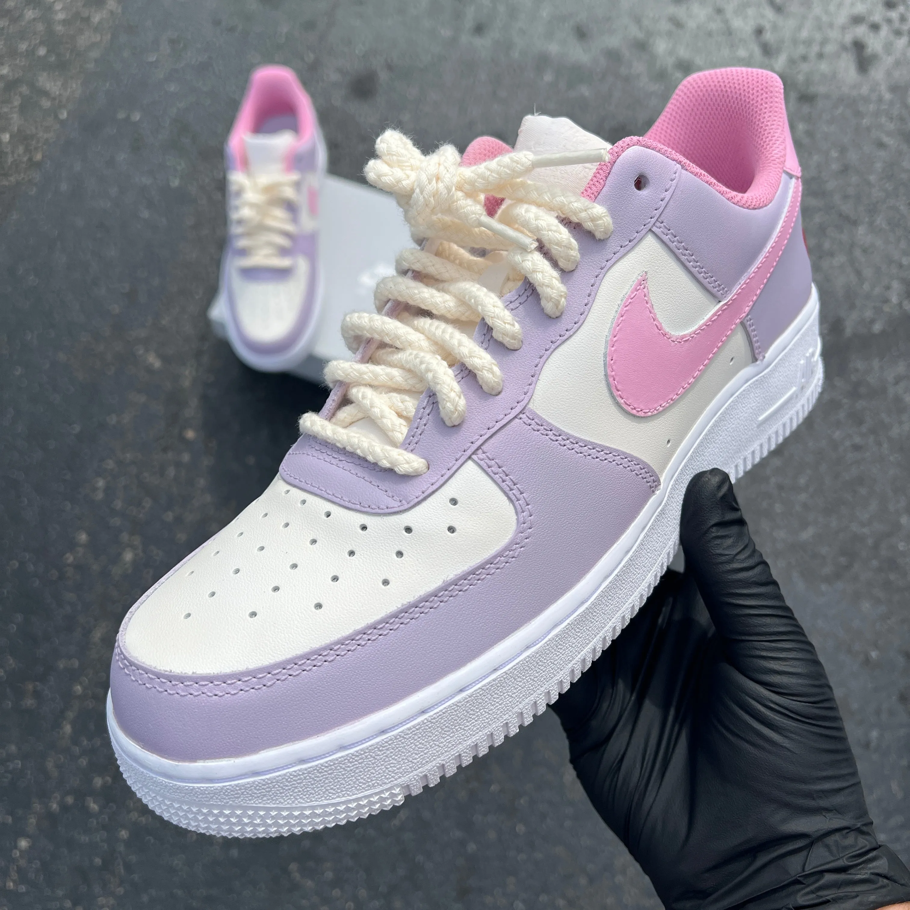 Custom Painted Nike Air Force 1 Sneakers - Light Colors