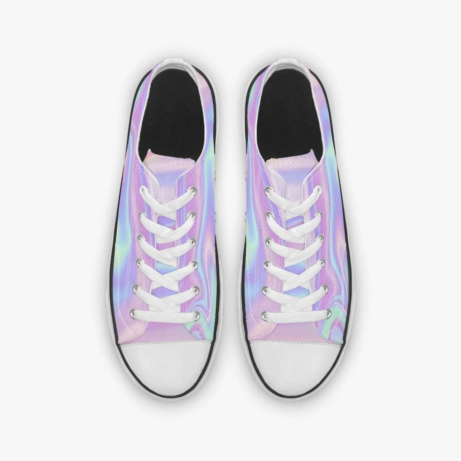 Custom Pastel Tie Dye Psychedelic Low Canvas Shoes