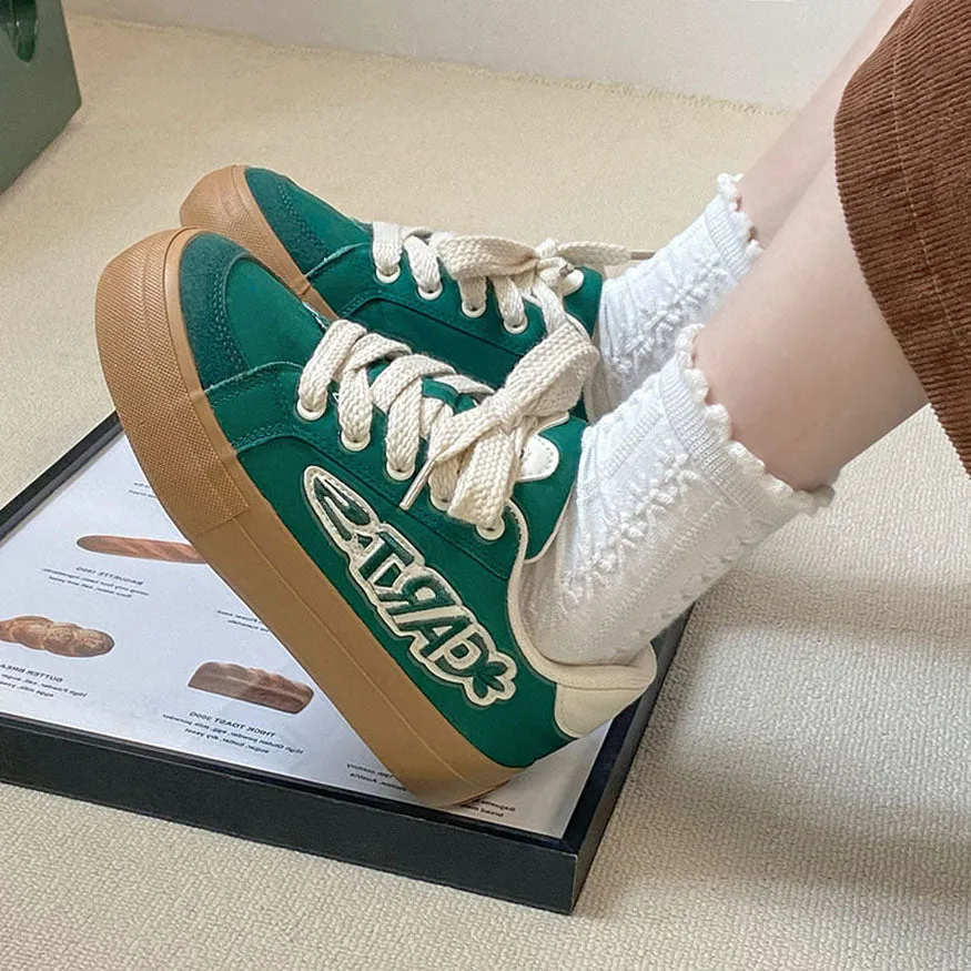 Cute letter Patch  Skate Shoes