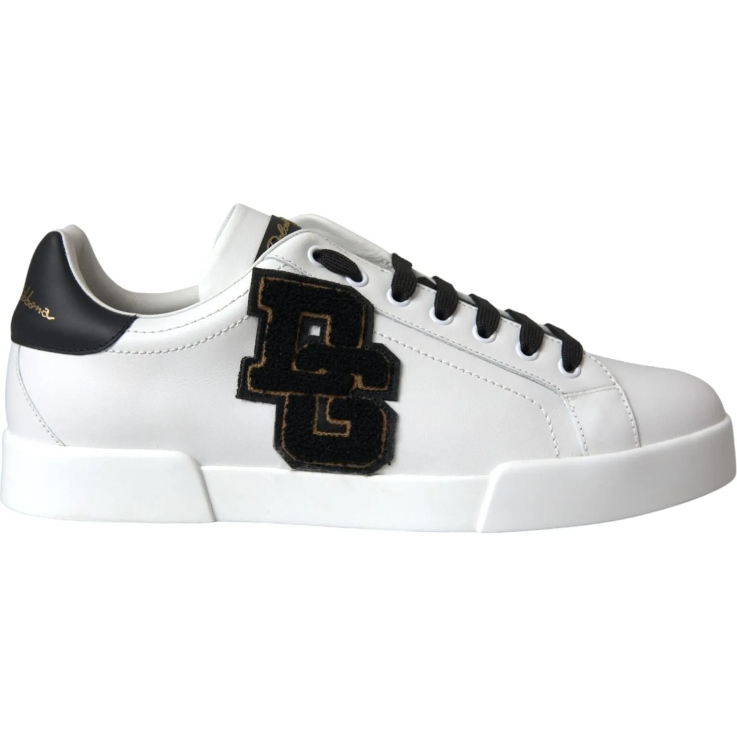 Dolce & Gabbana White Leather DG Logo Casual Low Top Sneakers Shoes