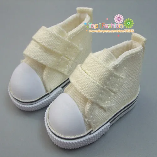 Doll Accessories shoes 5 cm  Denim Canvas Mini Toy Shoes1/6 Bjd Sneackers boots For Russian Tilda doll