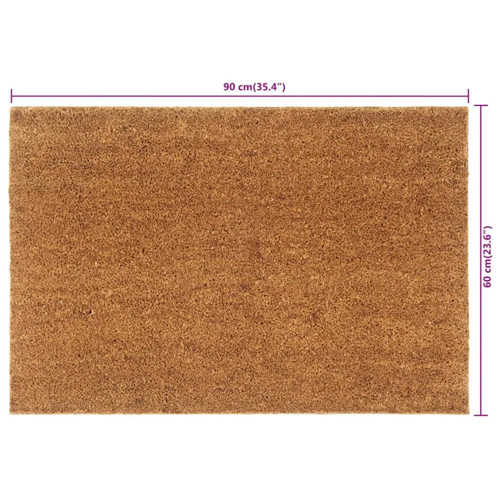 Door Mat Natural 60x90 cm Tufted Coir