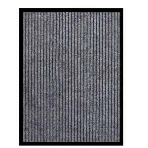 Doormat Striped Grey 60x80 cm