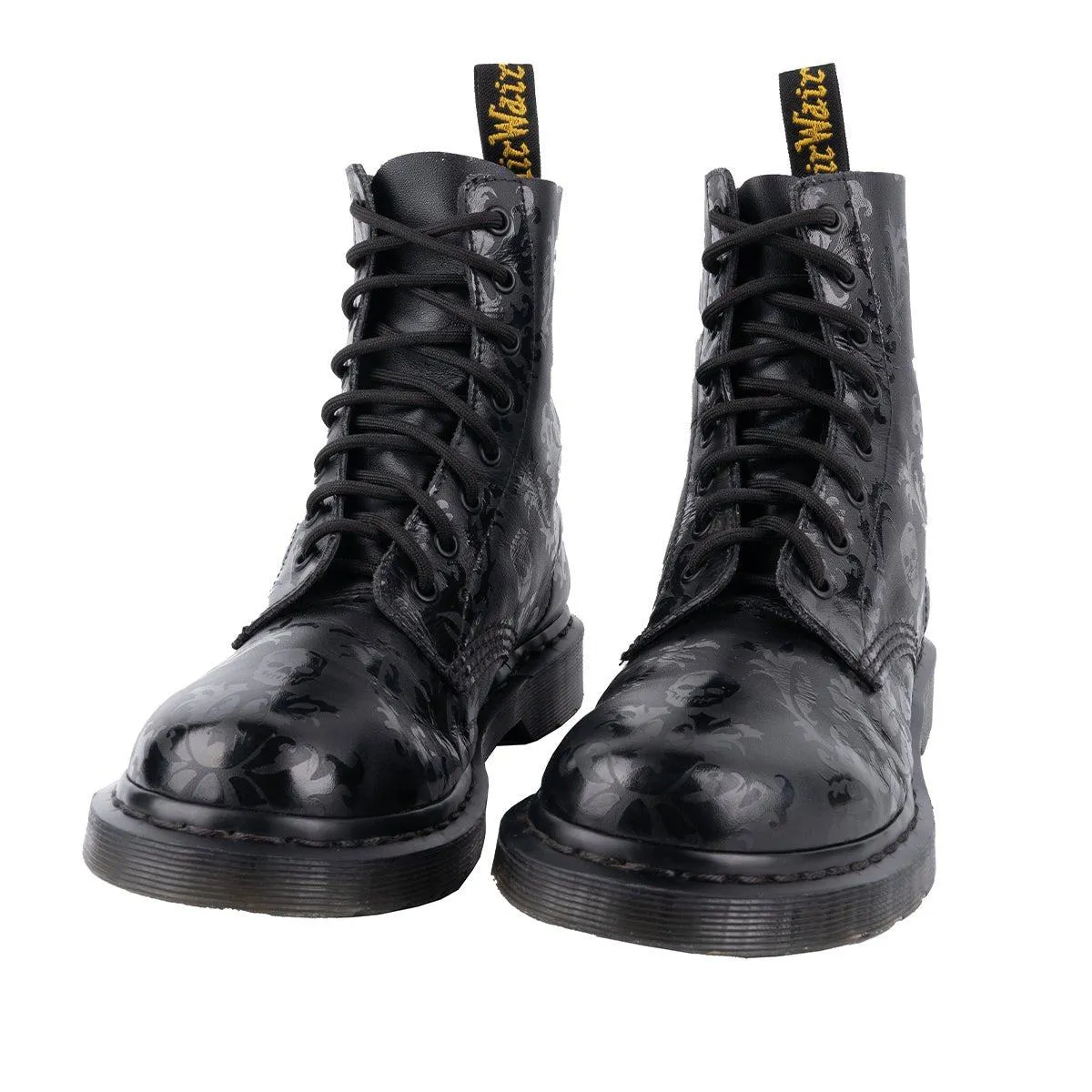 Dr. Martens Cassidy Skull Ankle Boots Leather Black Colour For Women