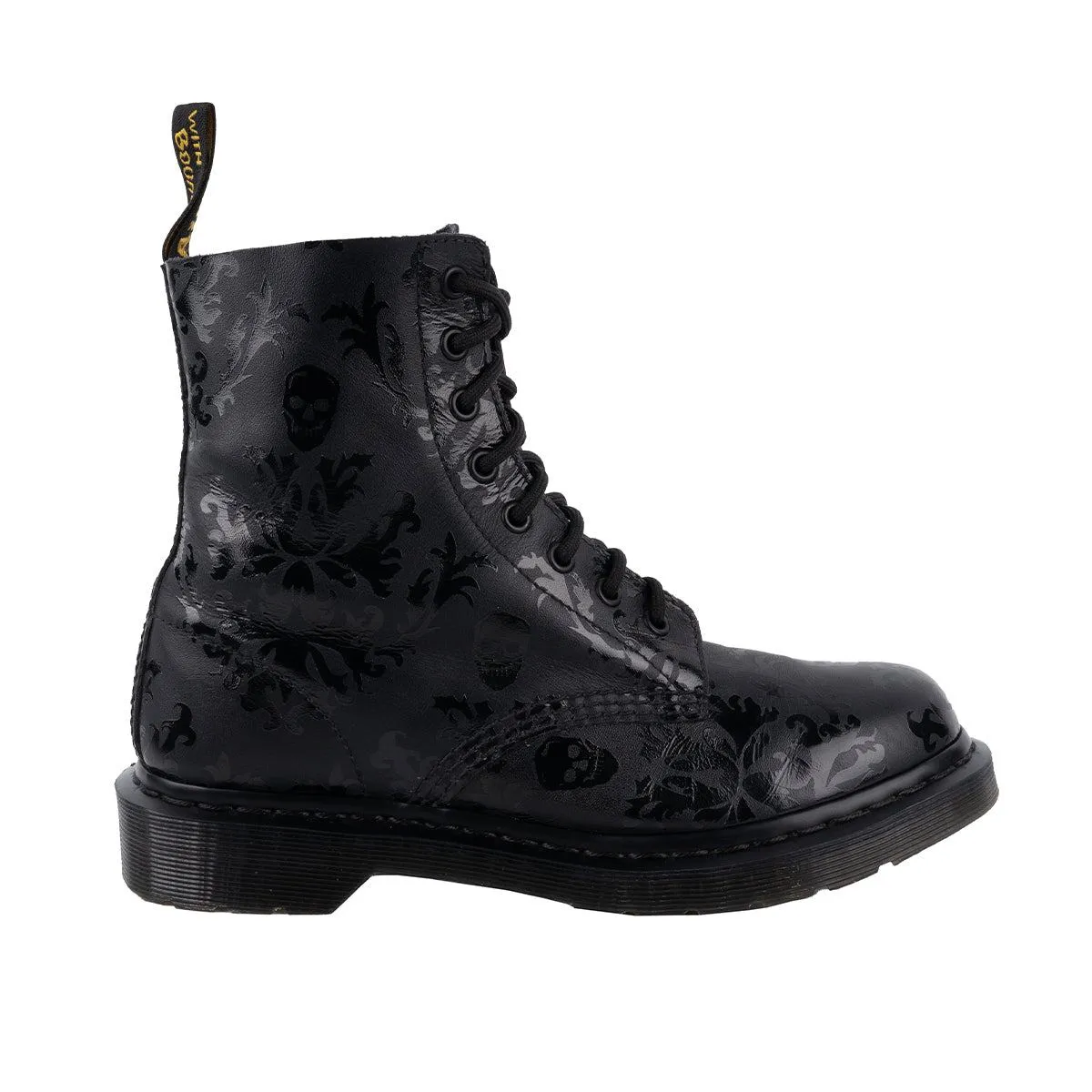 Dr. Martens Cassidy Skull Ankle Boots Leather Black Colour For Women