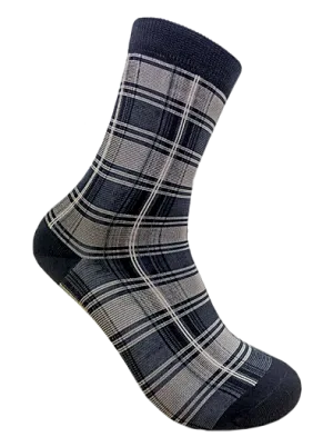 DS - Ladies Merino Crew Plaid Socks