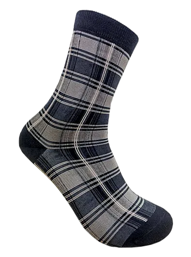 DS - Ladies Merino Crew Plaid Socks