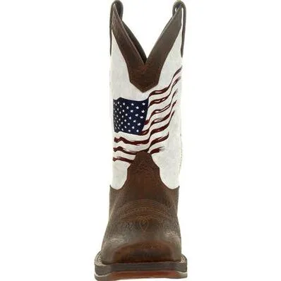 DURANGO MENS DISTRESSED FLAG EMBROIDERY WESTERN BOOT STYLE DDB0312