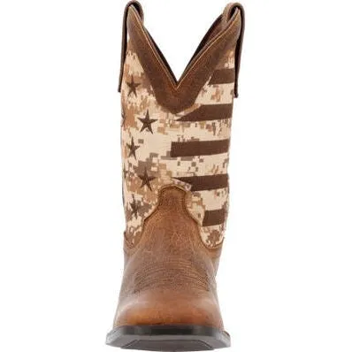 Durango Men's Westward 11" ST Western Work Boot -Camo Flag- DDB0397