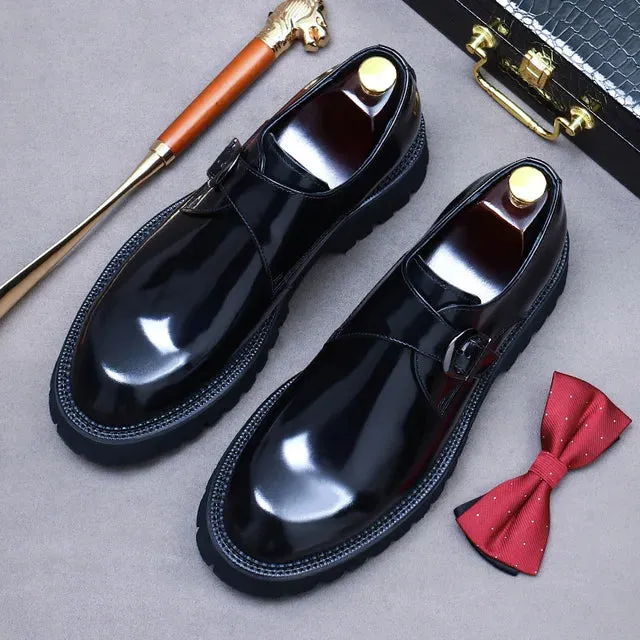 Elegant Solid Genuine Leather Dress Shoes