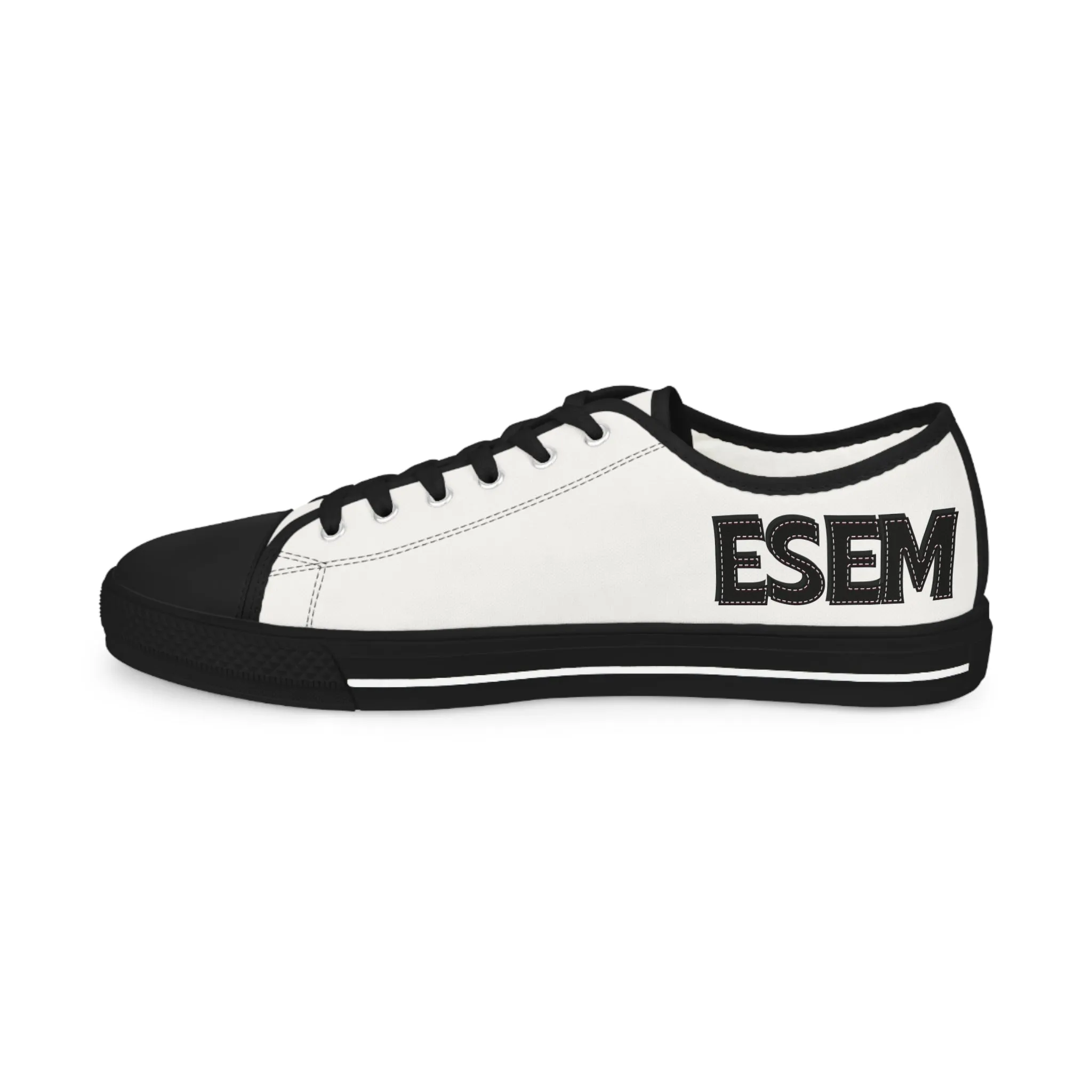 ESEM Black - White Men's Low Top Sneakers