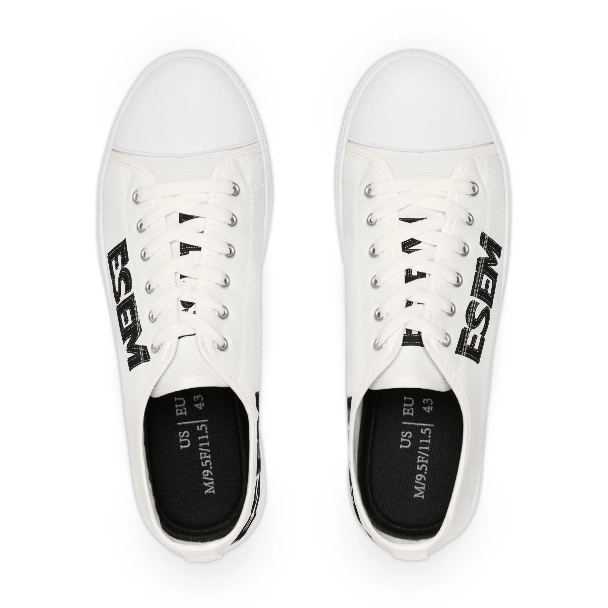 ESEM Black - White Men's Low Top Sneakers