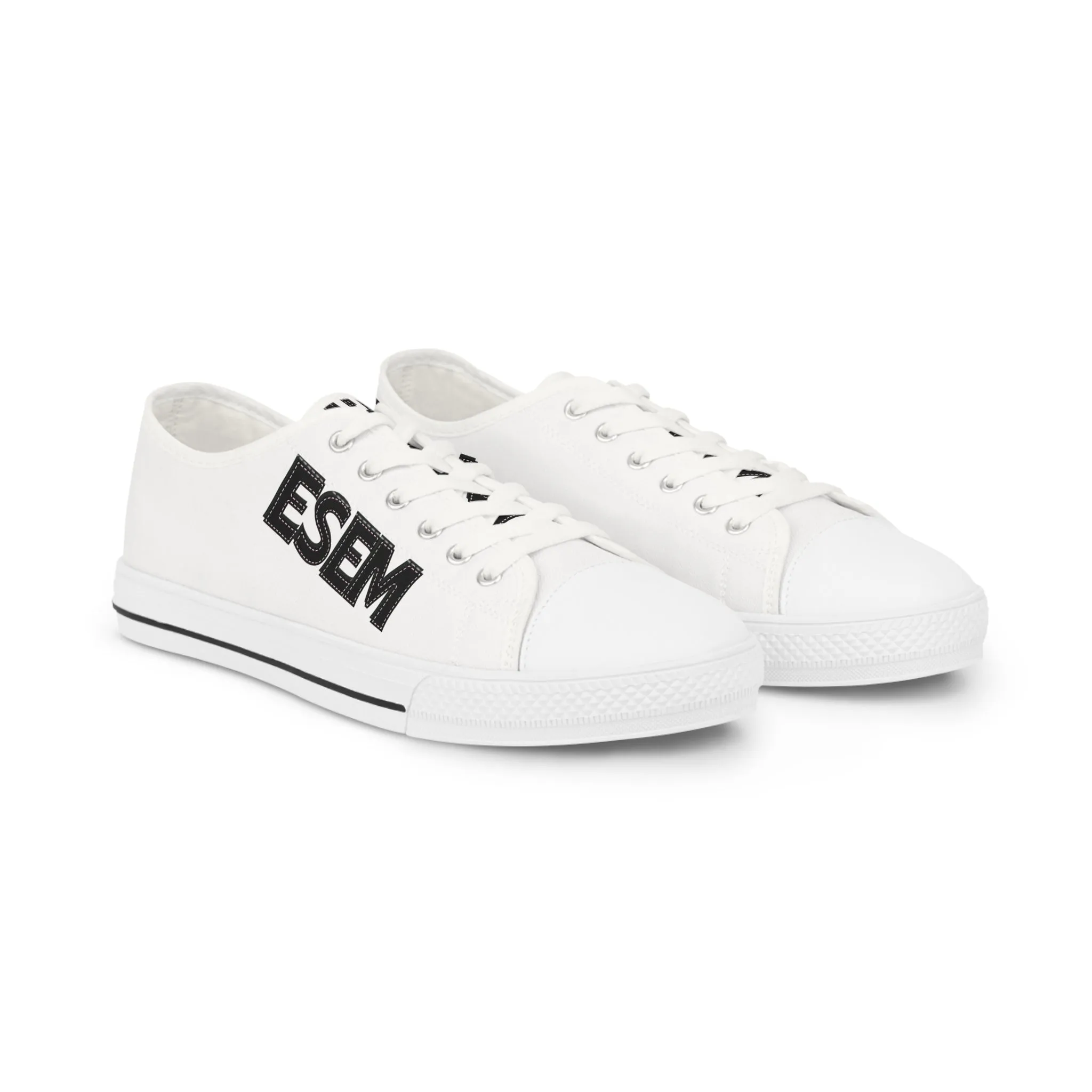 ESEM Black - White Men's Low Top Sneakers