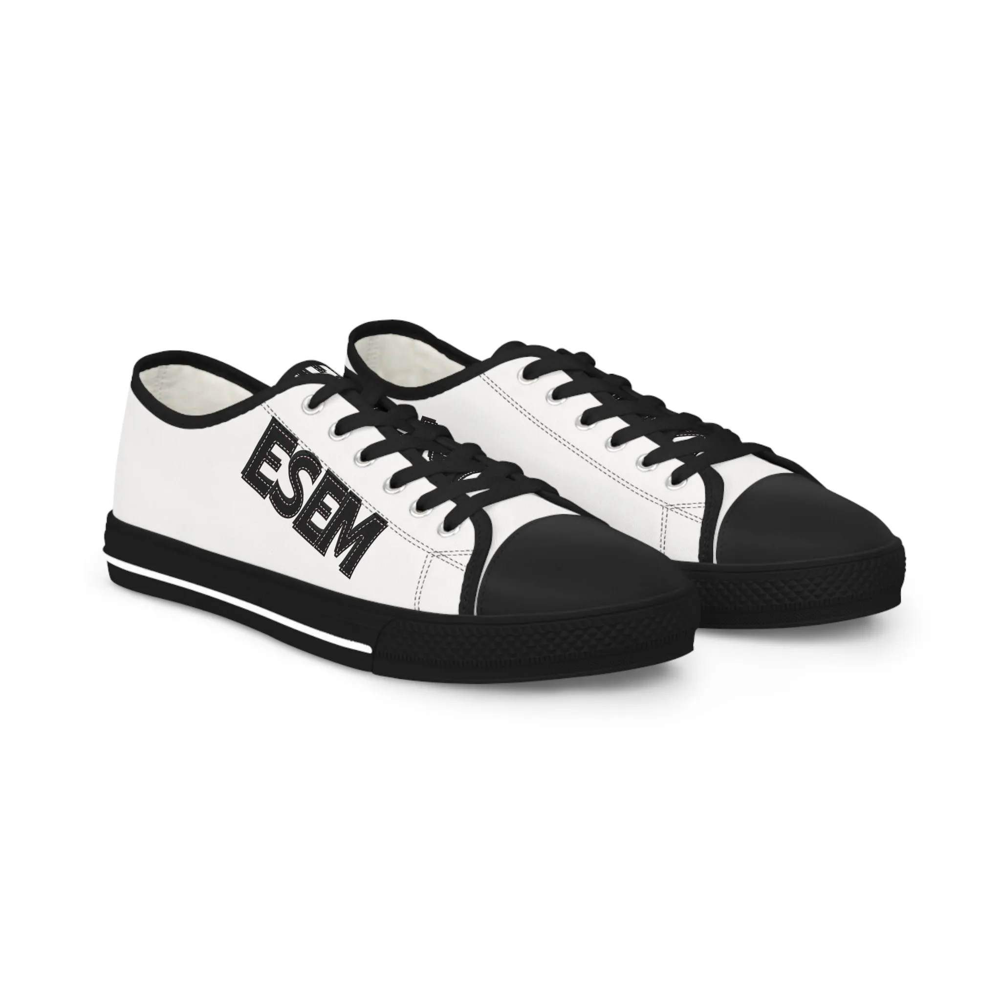 ESEM Black - White Men's Low Top Sneakers