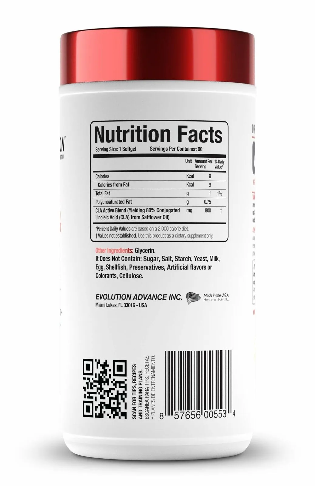 Evolution Advance CLA FIT 800mg 90 Softgels