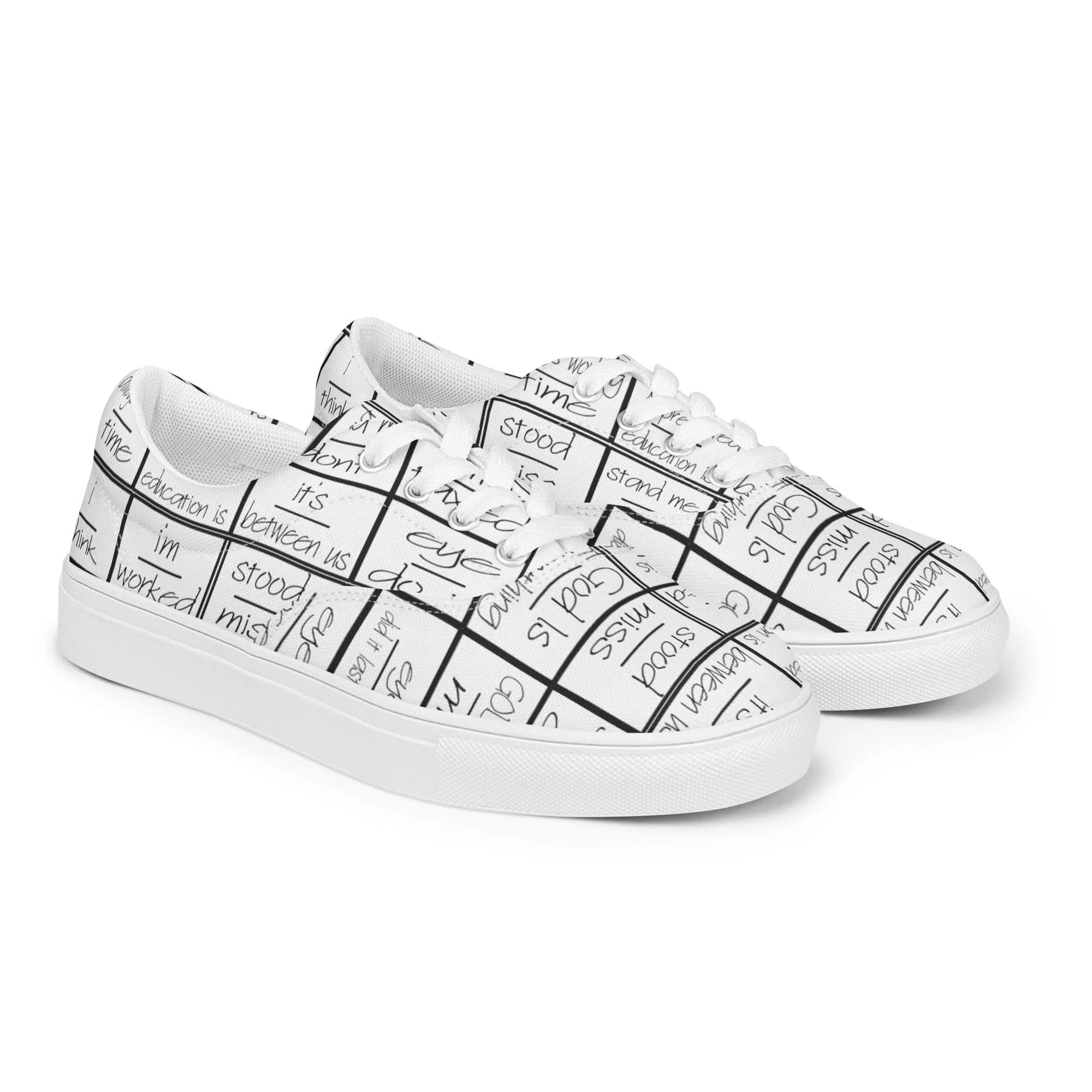 eyeoverthink® Men’s lace-up "eyeoverprinted" canvas shoes