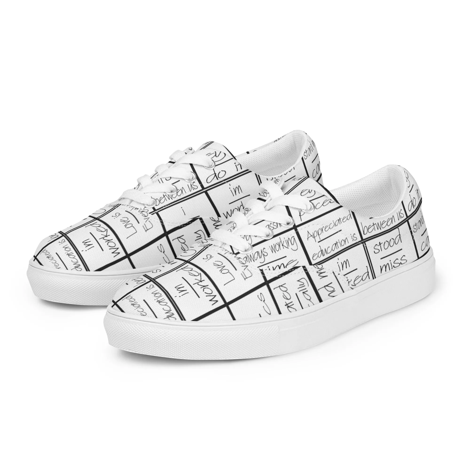 eyeoverthink® Men’s lace-up "eyeoverprinted" canvas shoes