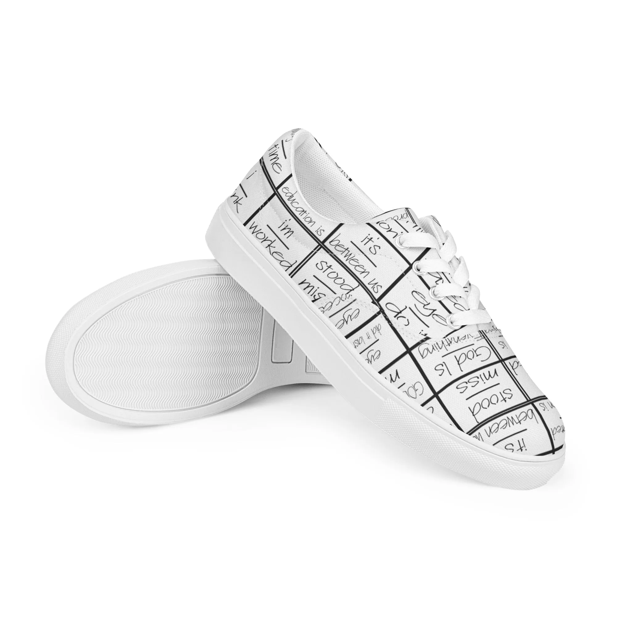 eyeoverthink® Men’s lace-up "eyeoverprinted" canvas shoes