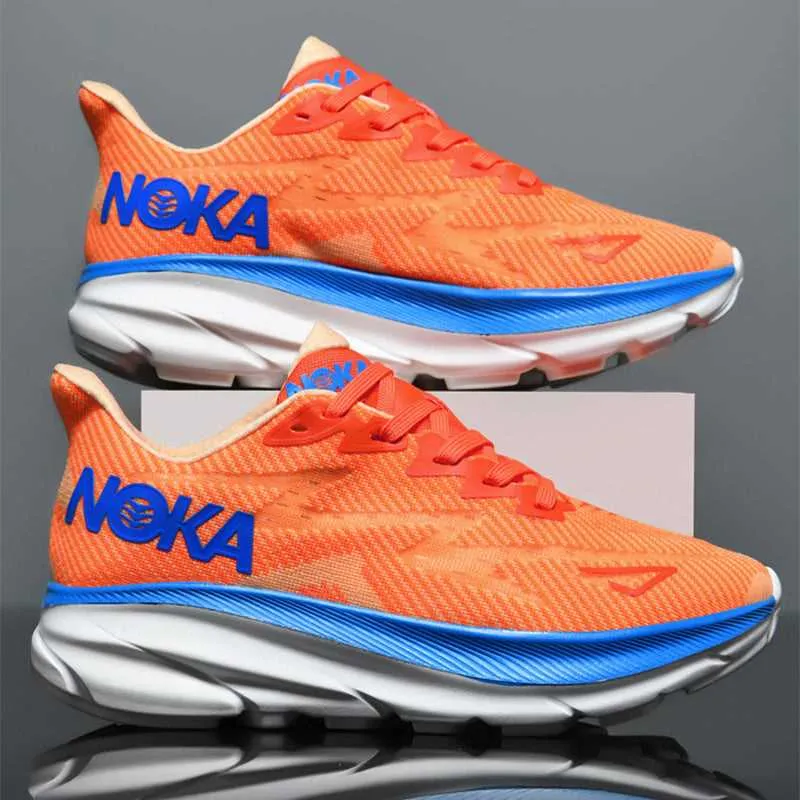 Fashion Lace-up Mesh Sneakers Men Lightweight Shock Absorption Training Shoes Soft-sole Running Sports Shoes