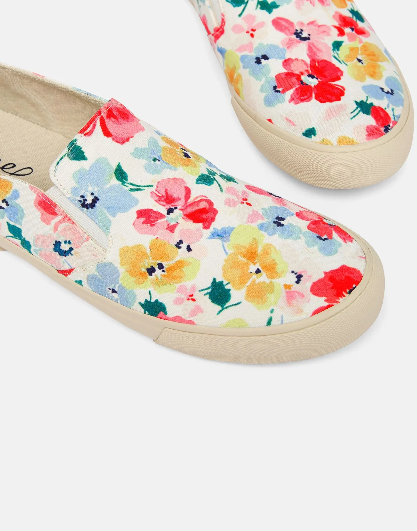 Fay Slip on Trainers - White Floral