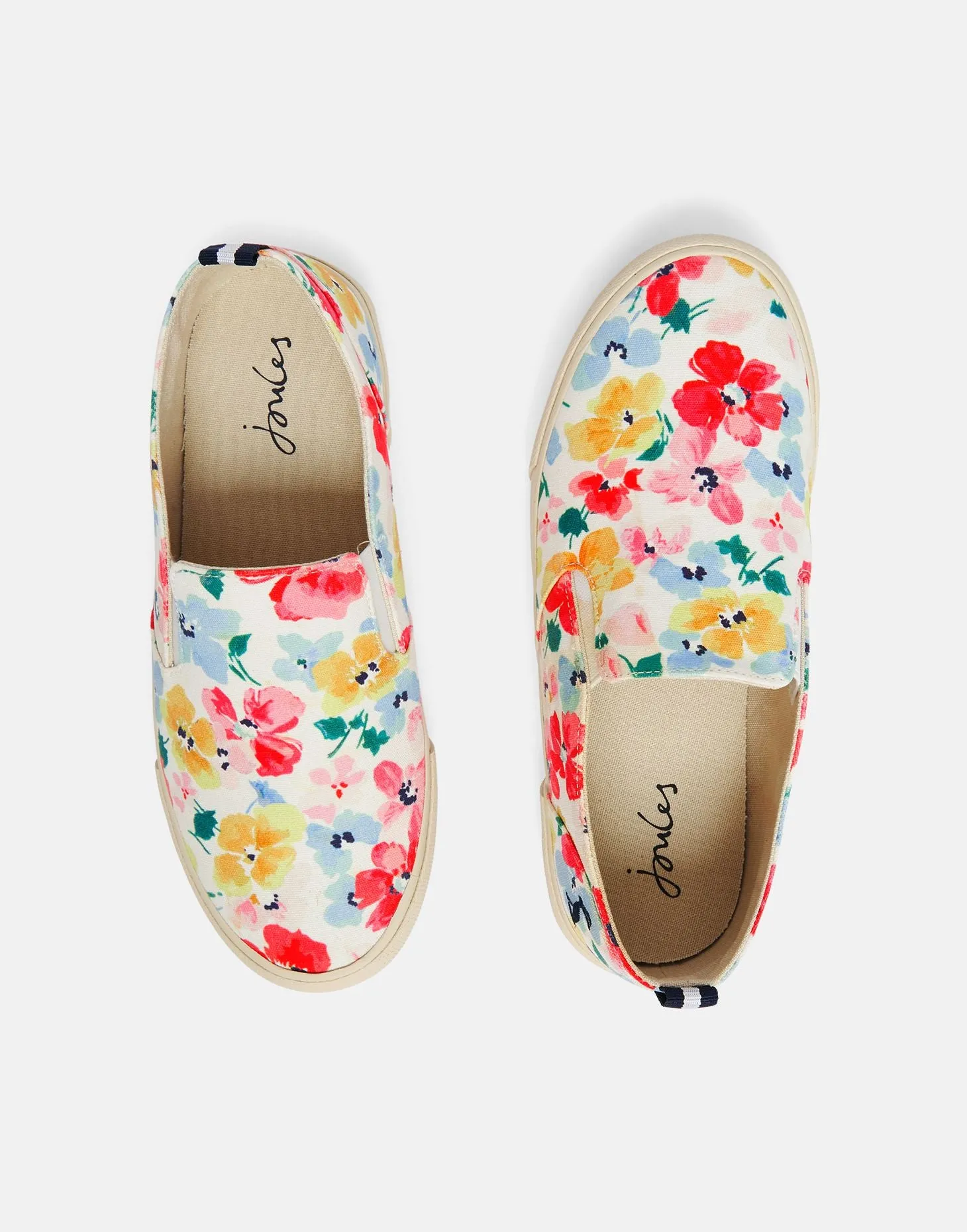 Fay Slip on Trainers - White Floral