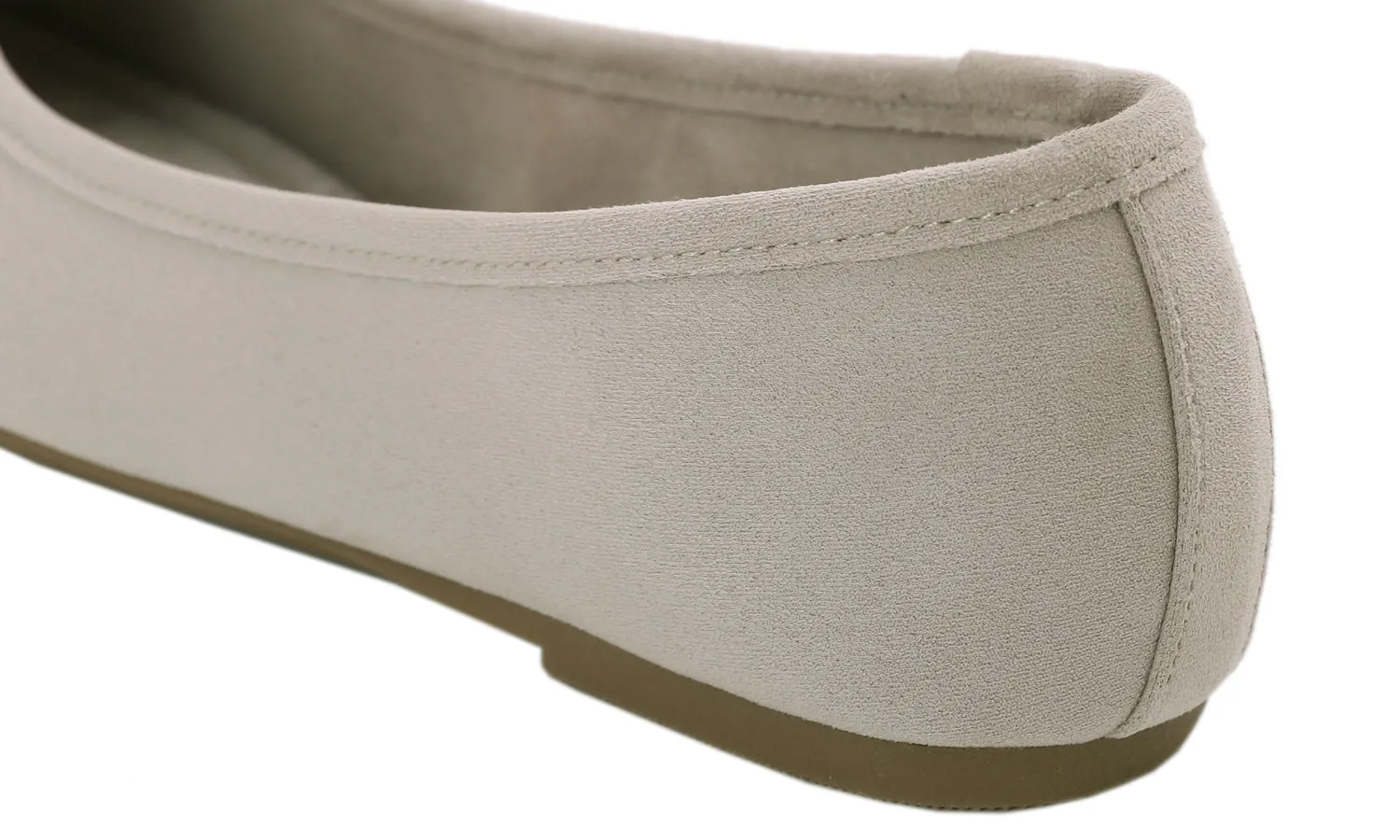 Feversole Women's Macaroon Faux Suede Memory Foam Cushion Insock Soft Ballet Flat LT Taupe