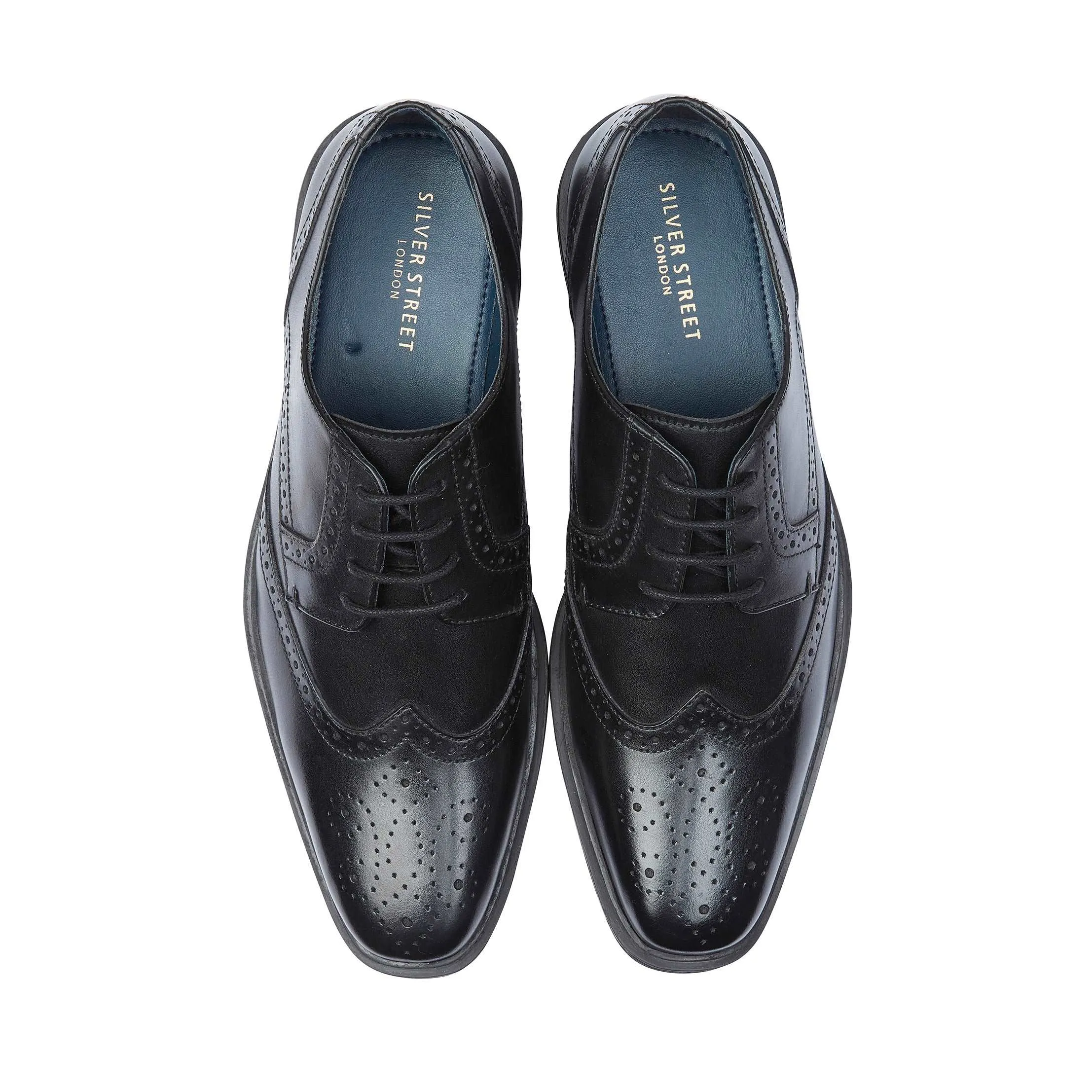 Field Leather Brogue Shoes - Black