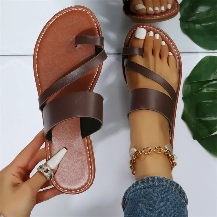 Flat Slippers Fashion Outdoor Thong Sandals Casual Beach Shoes