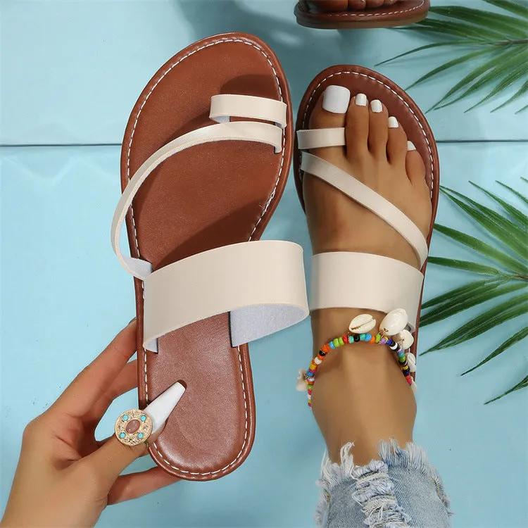 Flat Slippers Fashion Outdoor Thong Sandals Casual Beach Shoes