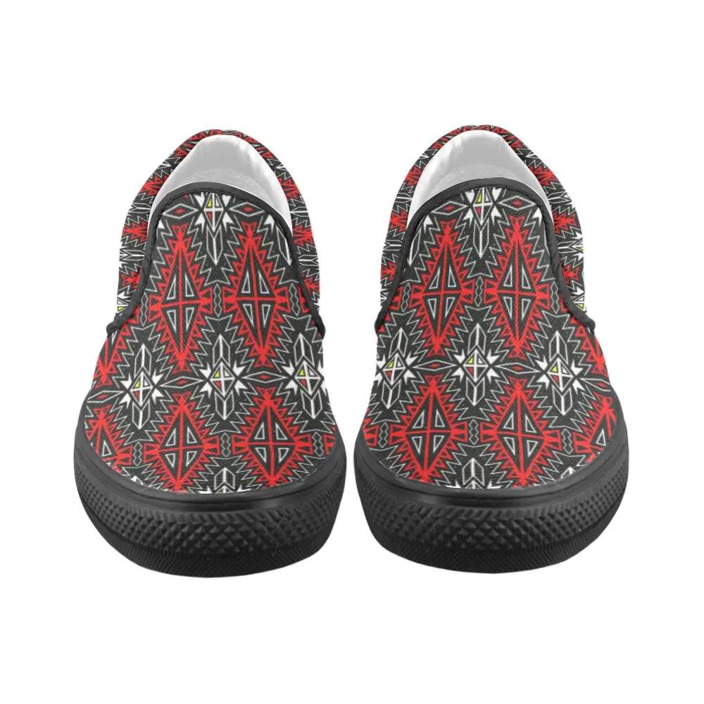 Four Directions Men's Unusual Slip-on Canvas Shoes