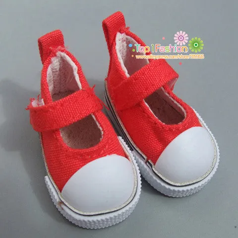 Free shipping 5cm doll shoes Denim Canvas Mini Toy Shoes1/6 Bjd For Russian Tilda Doll Sneackers