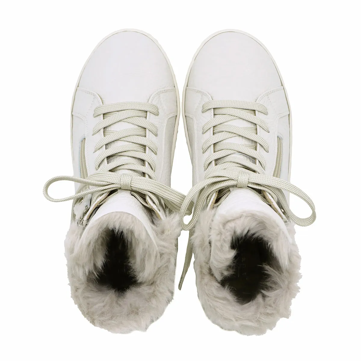 Fuyu Ivory Fur Sneaker Boots