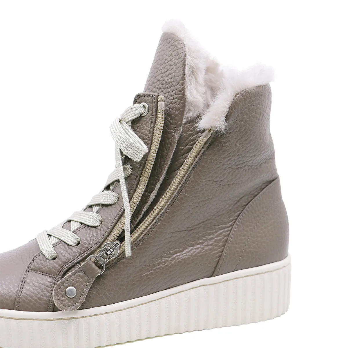 Fuyu Ivory Fur Sneaker Boots