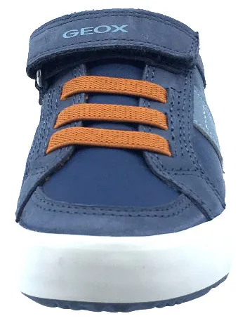 GEOX Boy's Alonisso Sneakers, Blue/Orange