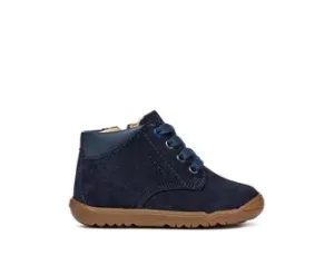 Geox: Macchia Laced Boots - Navy Suede