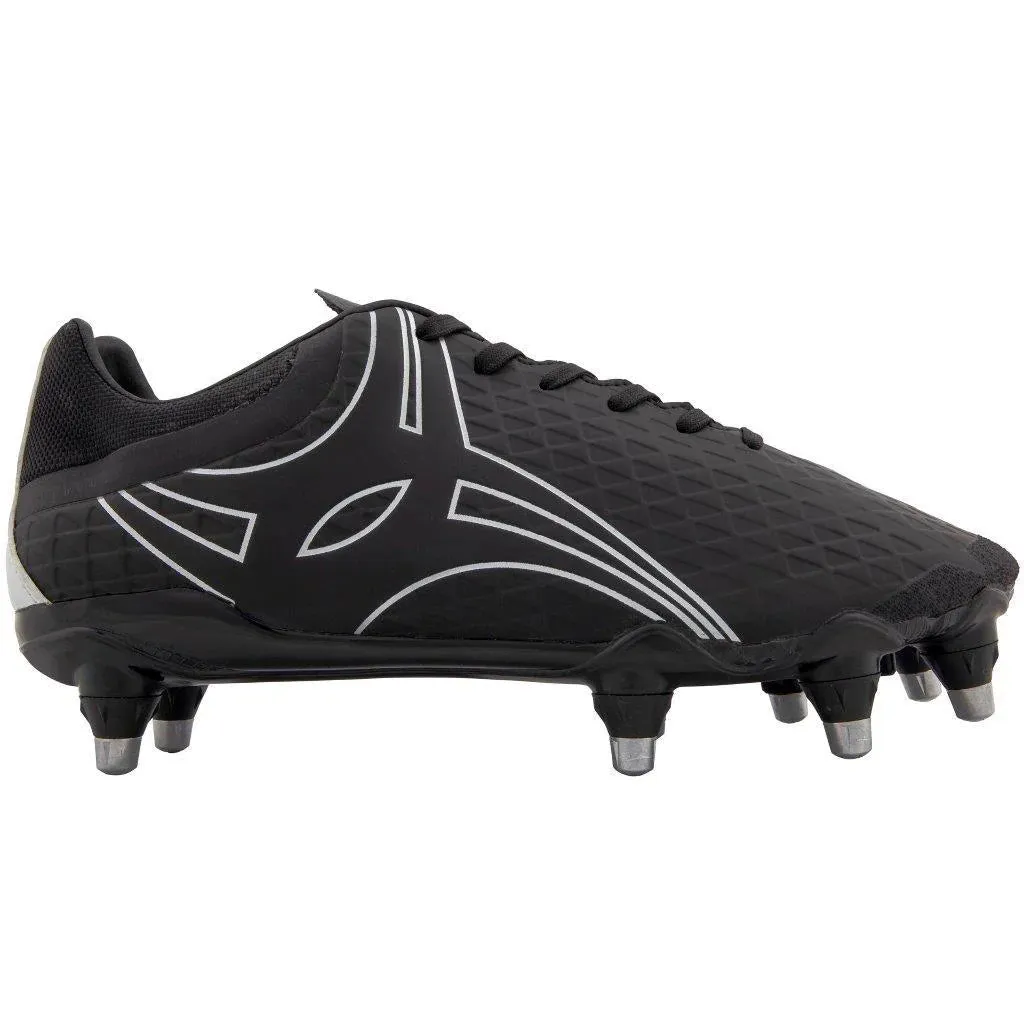 Gilbert Kaizen 2.0 Power 8S SG Rugby Boots, Black