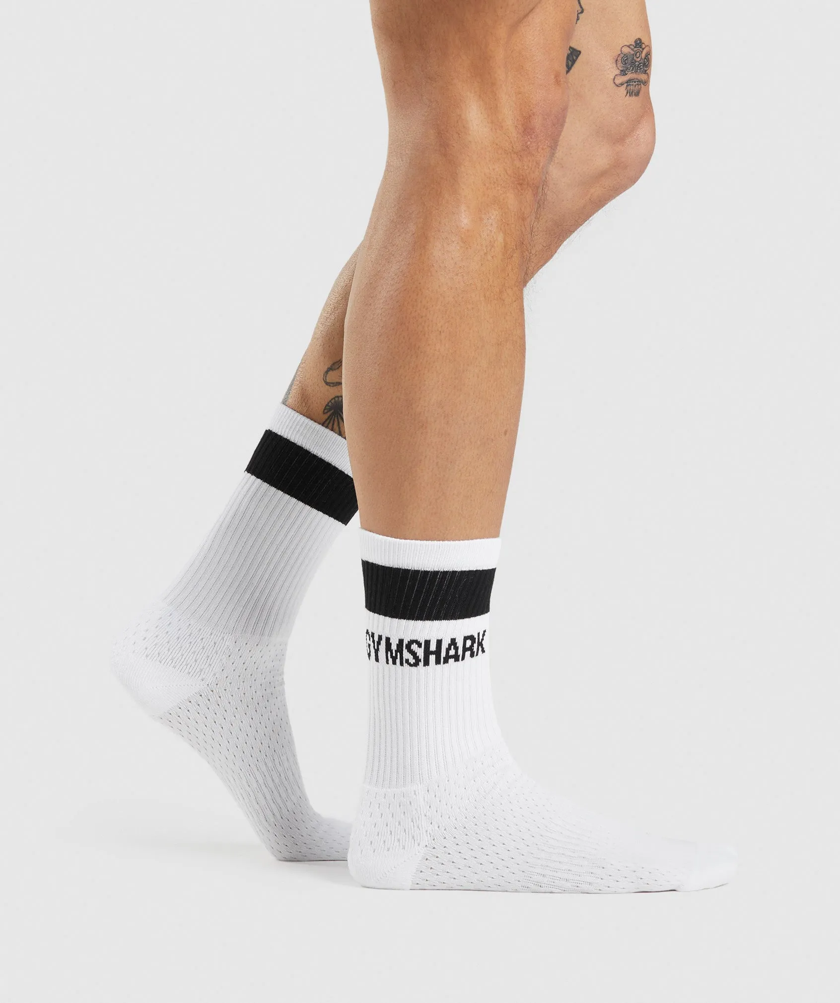 Gymshark Crew Socks 1pk - White