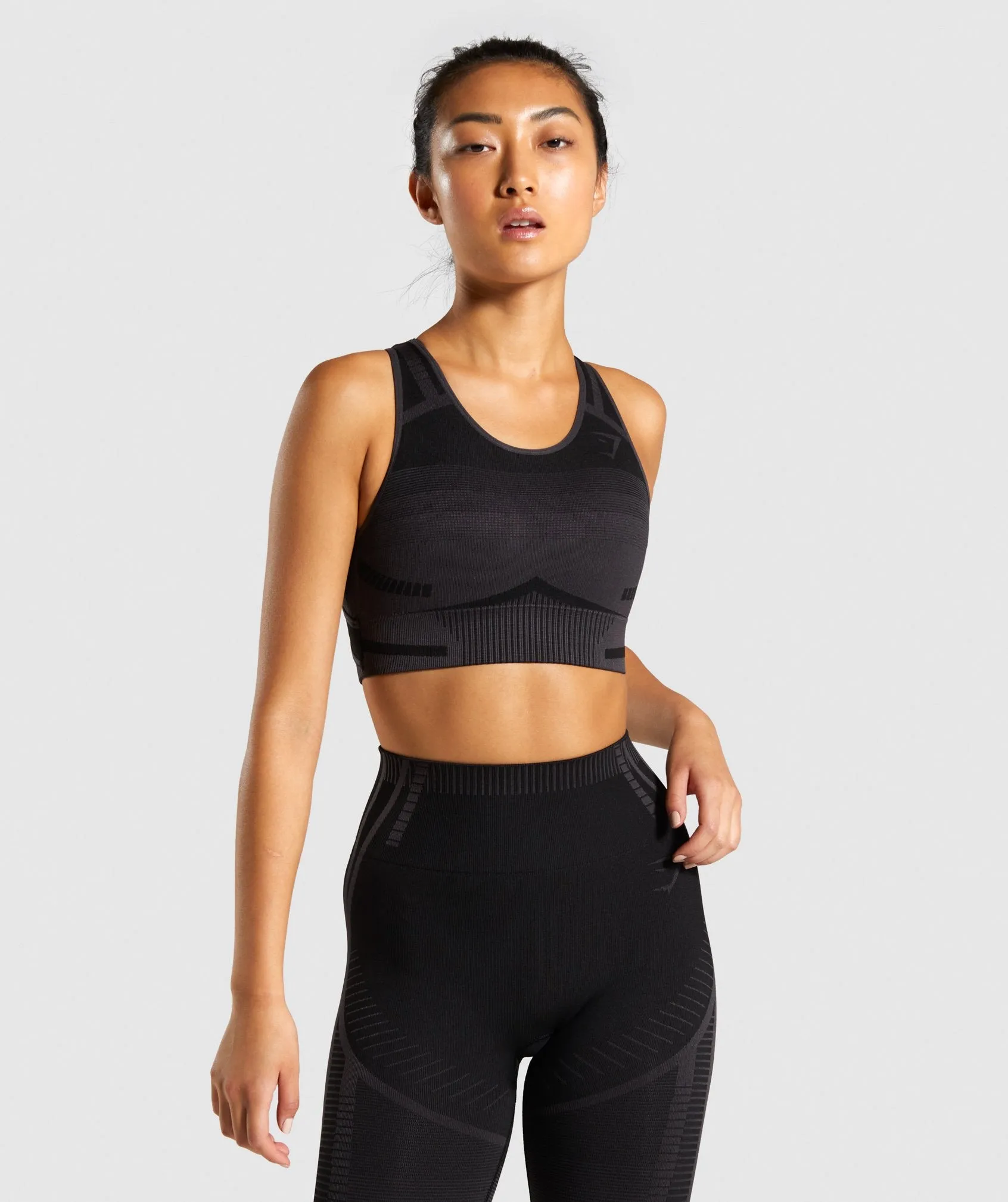 Gymshark Geo Seamless Sports Bra - Black