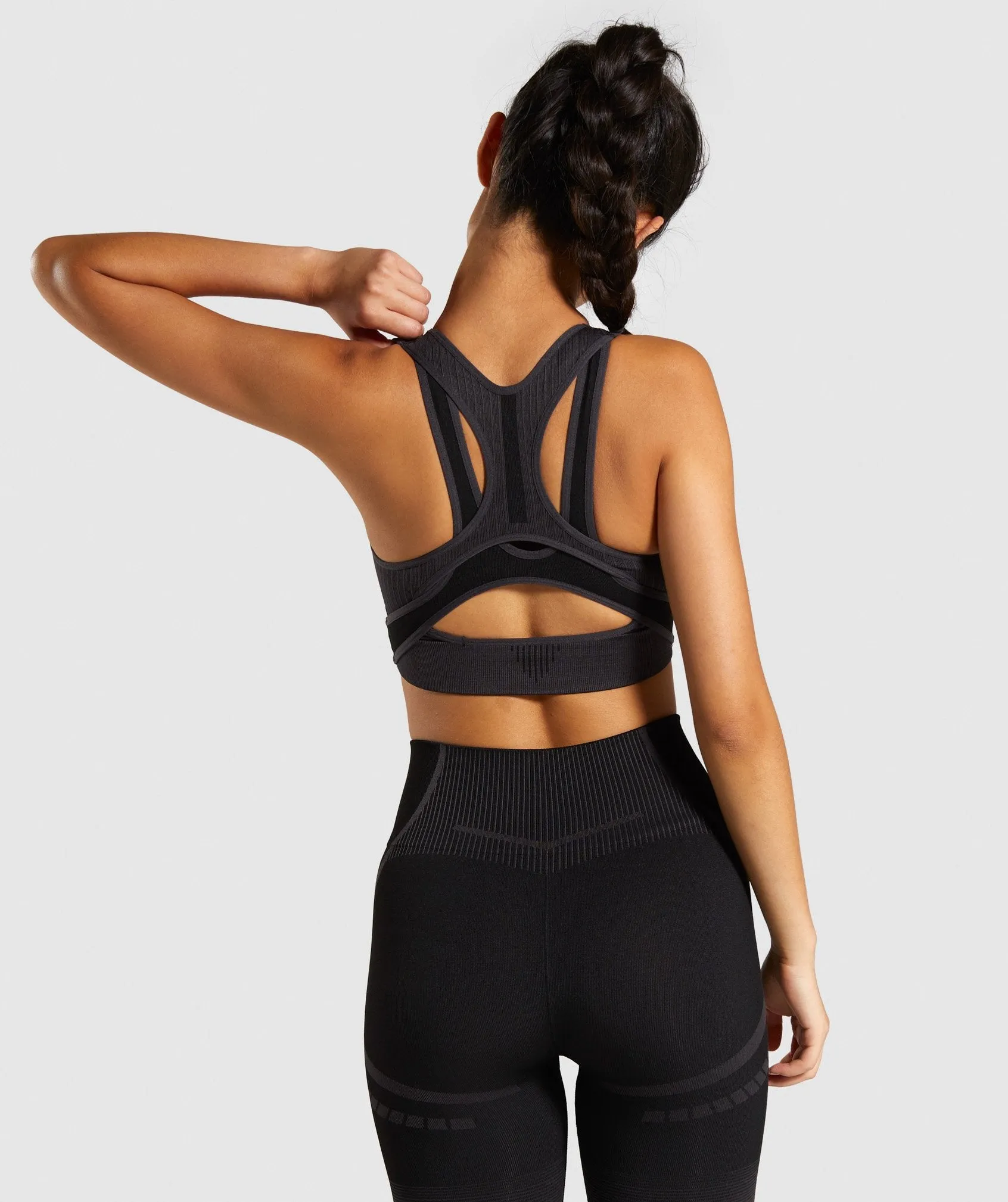 Gymshark Geo Seamless Sports Bra - Black