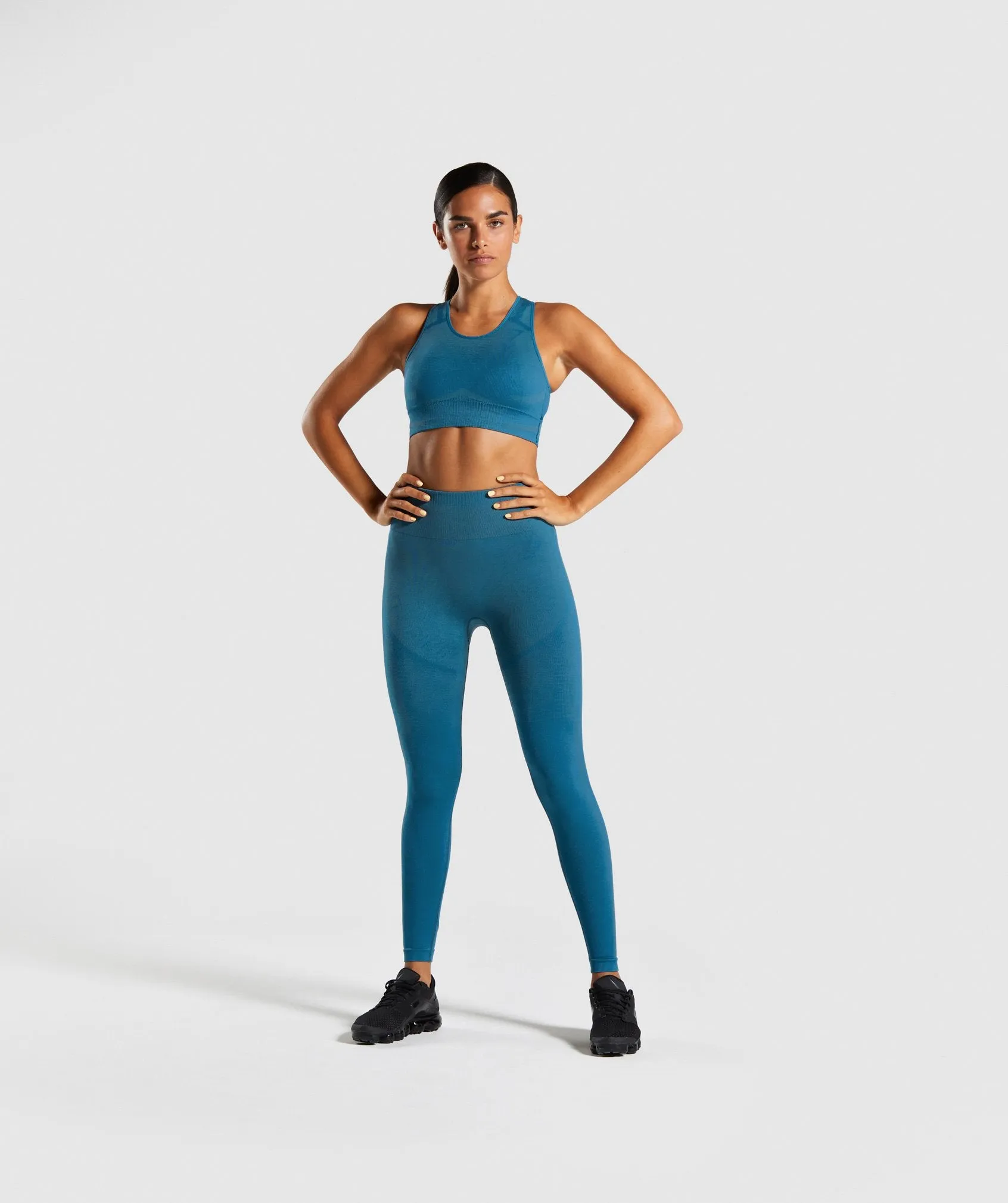 Gymshark Geo Seamless Sports Bra - Teal