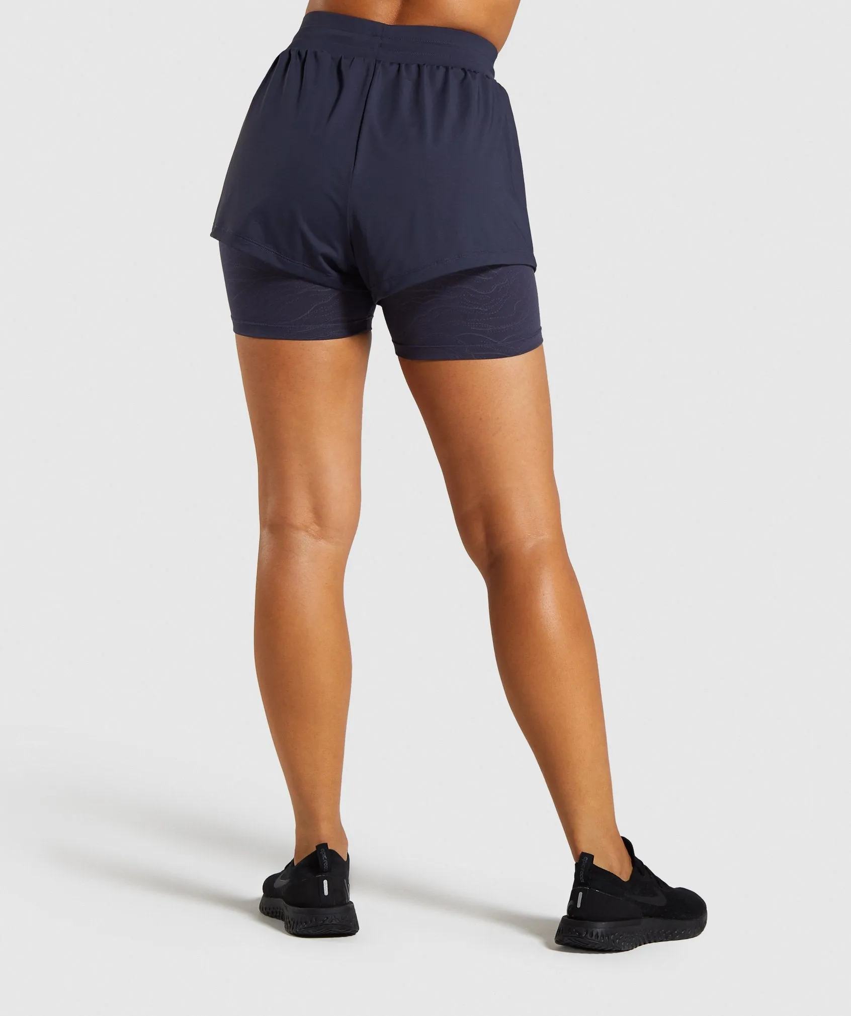 Gymshark Lustre 2 in 1 Shorts - Dark Blue