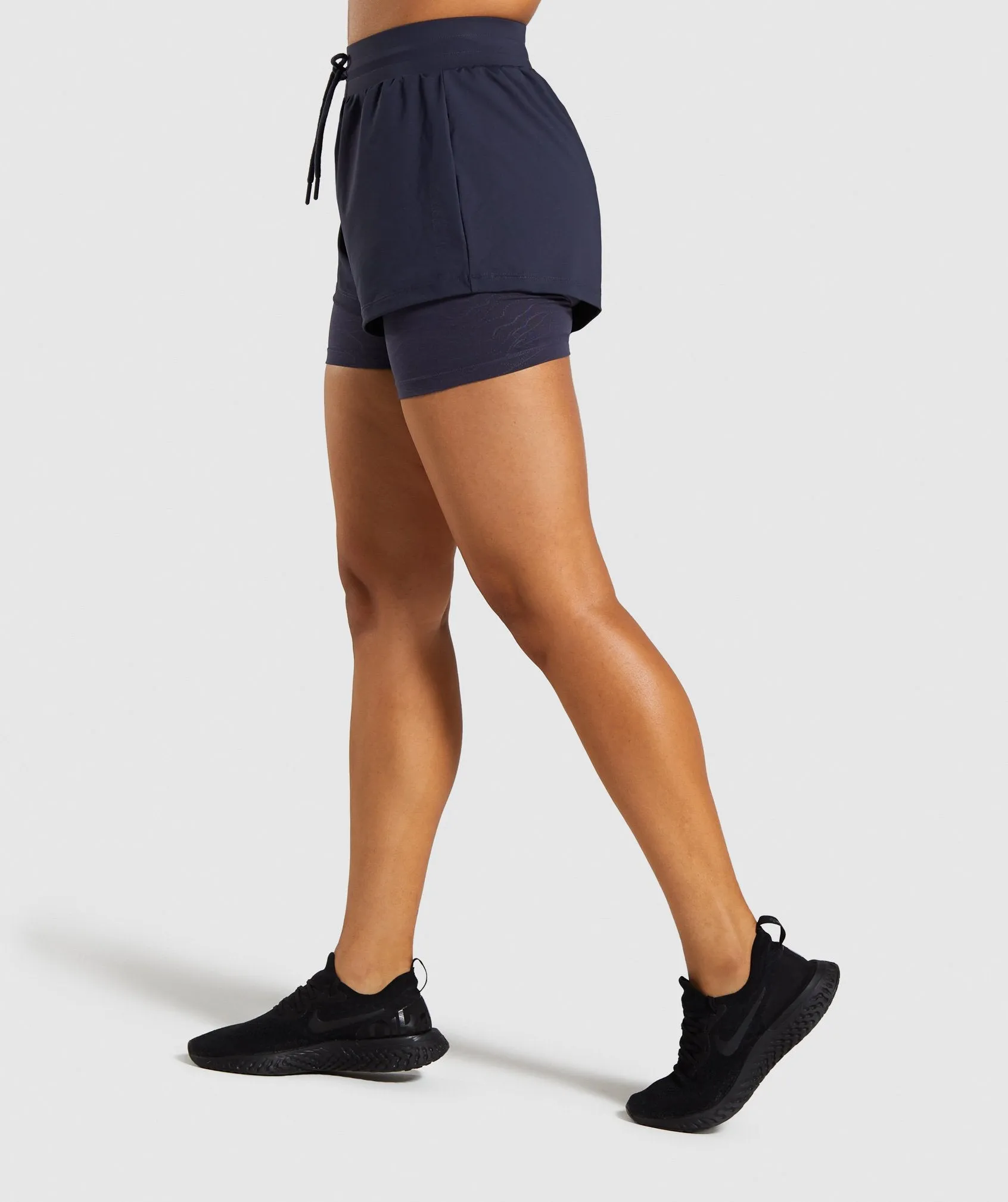 Gymshark Lustre 2 in 1 Shorts - Dark Blue